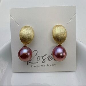 E339 S925 Stamped Freshwater Edison Baroque Pearl Earrings